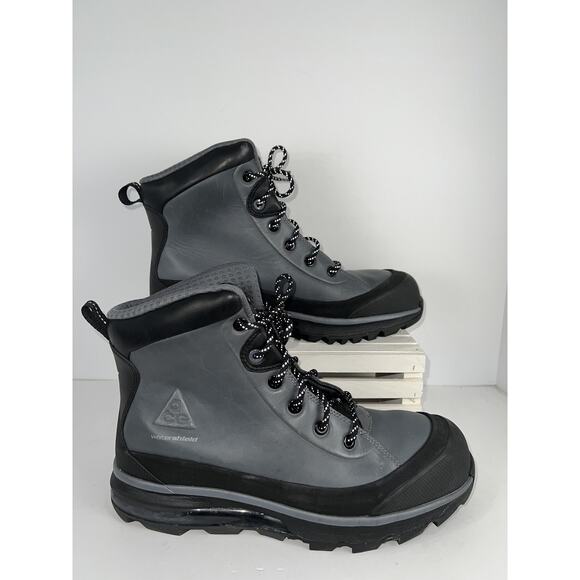 Nike ACG Boots Mens Size 11.5 Gray Black Air Max Watershield Hiking 472493-001 - Picture 1 of 6
